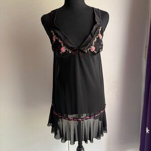 Shirley of Hollywood Black Whimsigoth Sheer Mesh Lingerie Women’s Size XL